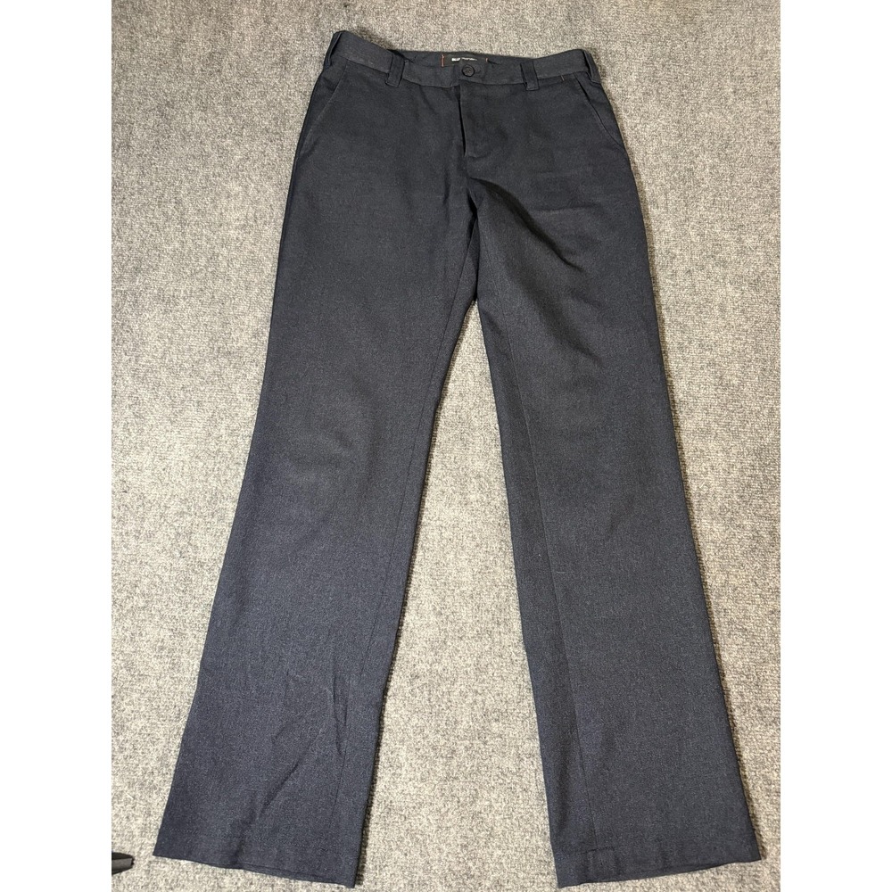 Bluffworks Pants Mens 30x32 Gray Microfiber Chino Wrinkle Resistant Travel